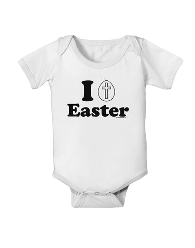 I Egg Cross Easter Design Baby Romper Bodysuit by TooLoud-Baby Romper-TooLoud-White-06-Months-Davson Sales