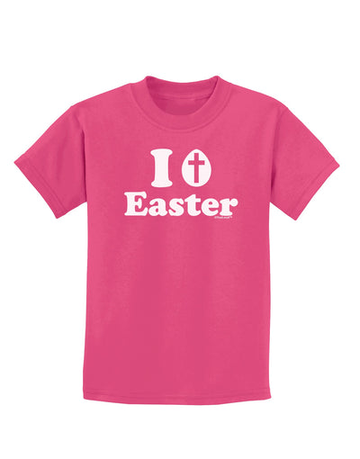 I Egg Cross Easter Design Childrens Dark T-Shirt by TooLoud-Childrens T-Shirt-TooLoud-Sangria-X-Small-Davson Sales