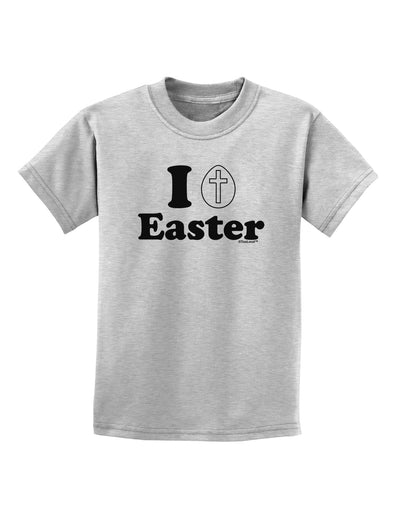 I Egg Cross Easter Design Childrens T-Shirt by TooLoud-Childrens T-Shirt-TooLoud-AshGray-X-Small-Davson Sales