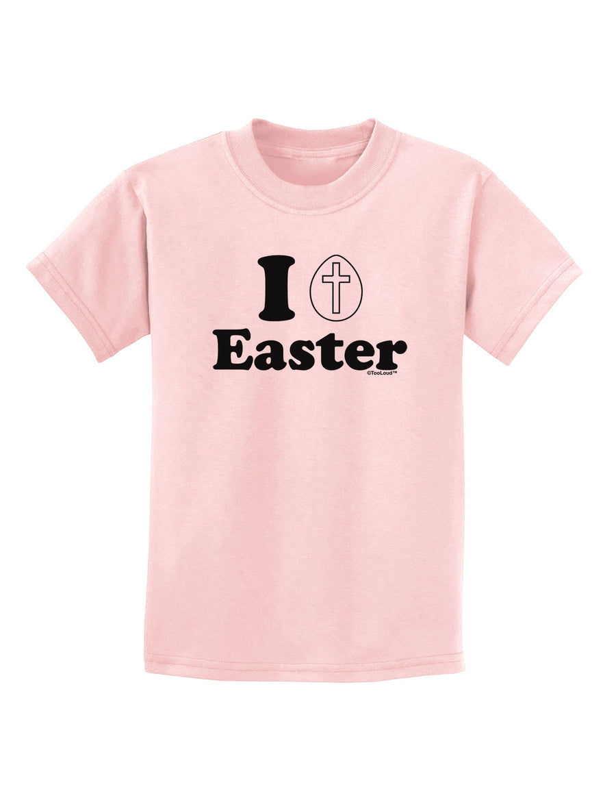 I Egg Cross Easter Design Childrens T-Shirt by TooLoud-Childrens T-Shirt-TooLoud-White-X-Small-Davson Sales