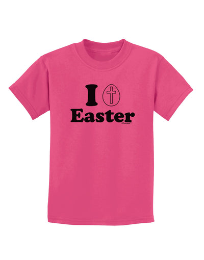 I Egg Cross Easter Design Childrens T-Shirt by TooLoud-Childrens T-Shirt-TooLoud-Sangria-X-Small-Davson Sales