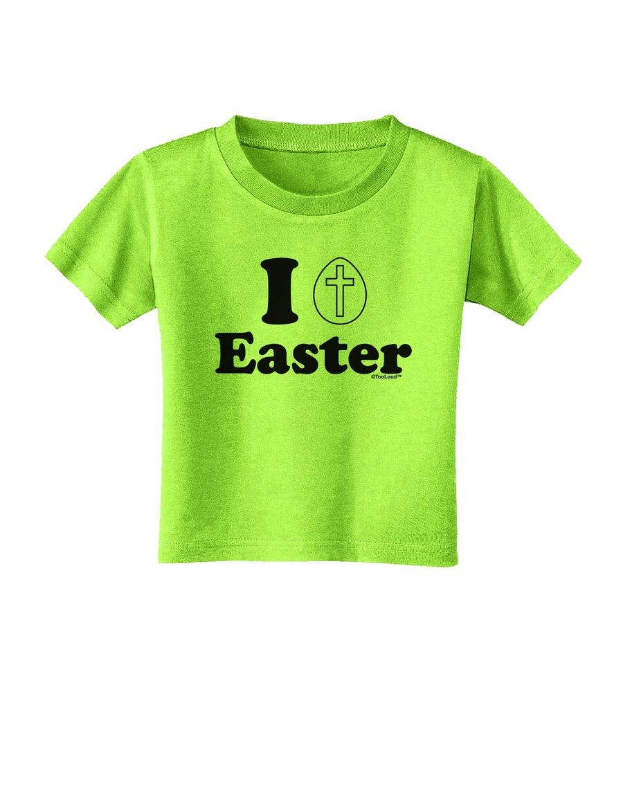 I Egg Cross Easter Design Toddler T-Shirt by TooLoud-Toddler T-Shirt-TooLoud-White-2T-Davson Sales
