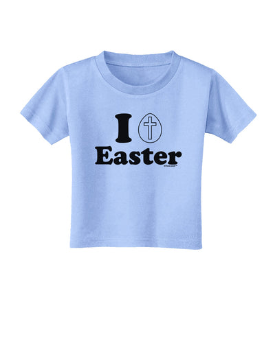 I Egg Cross Easter Design Toddler T-Shirt by TooLoud-Toddler T-Shirt-TooLoud-Aquatic-Blue-2T-Davson Sales