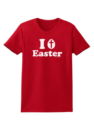 I Egg Cross Easter Design Womens Dark T-Shirt by TooLoud-Womens T-Shirt-TooLoud-Red-X-Small-Davson Sales