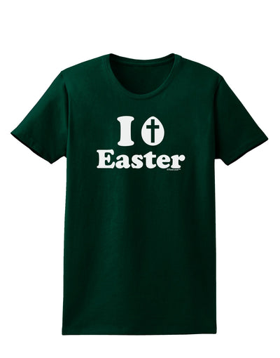 I Egg Cross Easter Design Womens Dark T-Shirt by TooLoud-Womens T-Shirt-TooLoud-Forest-Green-Small-Davson Sales