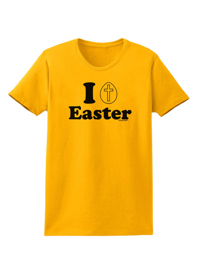 I Egg Cross Easter Design Womens T-Shirt by TooLoud-Womens T-Shirt-TooLoud-Gold-X-Small-Davson Sales