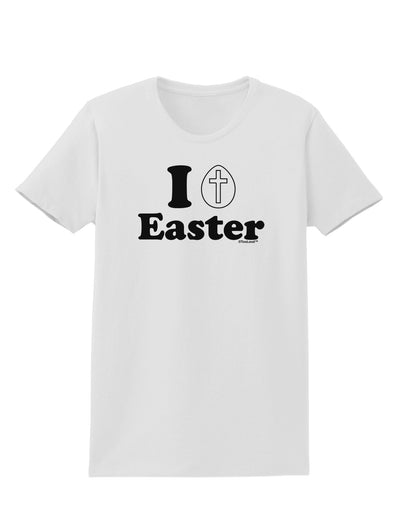 I Egg Cross Easter Design Womens T-Shirt by TooLoud-Womens T-Shirt-TooLoud-White-X-Small-Davson Sales