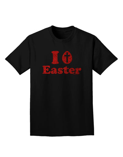 I Egg Cross Easter - Red Glitter Adult Dark T-Shirt by TooLoud-Mens T-Shirt-TooLoud-Black-Small-Davson Sales