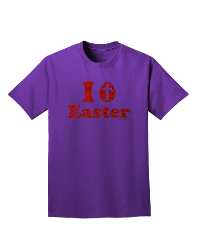 I Egg Cross Easter - Red Glitter Adult Dark T-Shirt by TooLoud-Mens T-Shirt-TooLoud-Purple-Small-Davson Sales