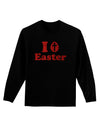 I Egg Cross Easter - Red Glitter Adult Long Sleeve Dark T-Shirt by TooLoud-TooLoud-Black-Small-Davson Sales