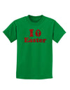 I Egg Cross Easter - Red Glitter Childrens Dark T-Shirt by TooLoud-Childrens T-Shirt-TooLoud-Kelly-Green-X-Small-Davson Sales