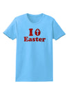 I Egg Cross Easter - Red Glitter Womens T-Shirt by TooLoud-Womens T-Shirt-TooLoud-Aquatic-Blue-X-Small-Davson Sales