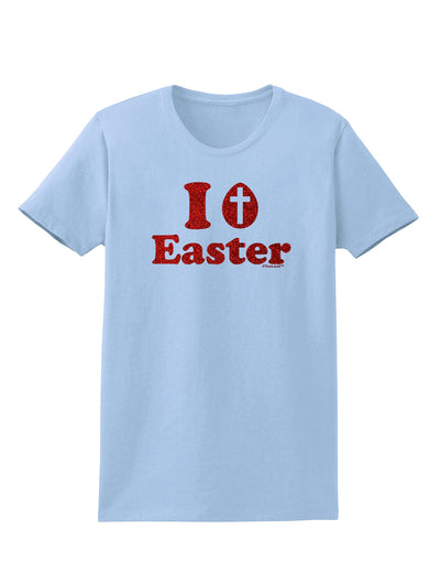 I Egg Cross Easter - Red Glitter Womens T-Shirt by TooLoud-Womens T-Shirt-TooLoud-Light-Blue-X-Small-Davson Sales