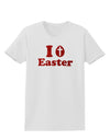 I Egg Cross Easter - Red Glitter Womens T-Shirt by TooLoud-Womens T-Shirt-TooLoud-White-X-Small-Davson Sales