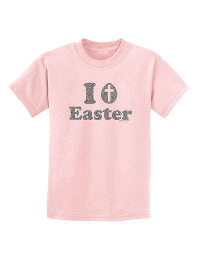 I Egg Cross Easter - Silver Glitter Childrens T-Shirt by TooLoud-Childrens T-Shirt-TooLoud-PalePink-X-Small-Davson Sales