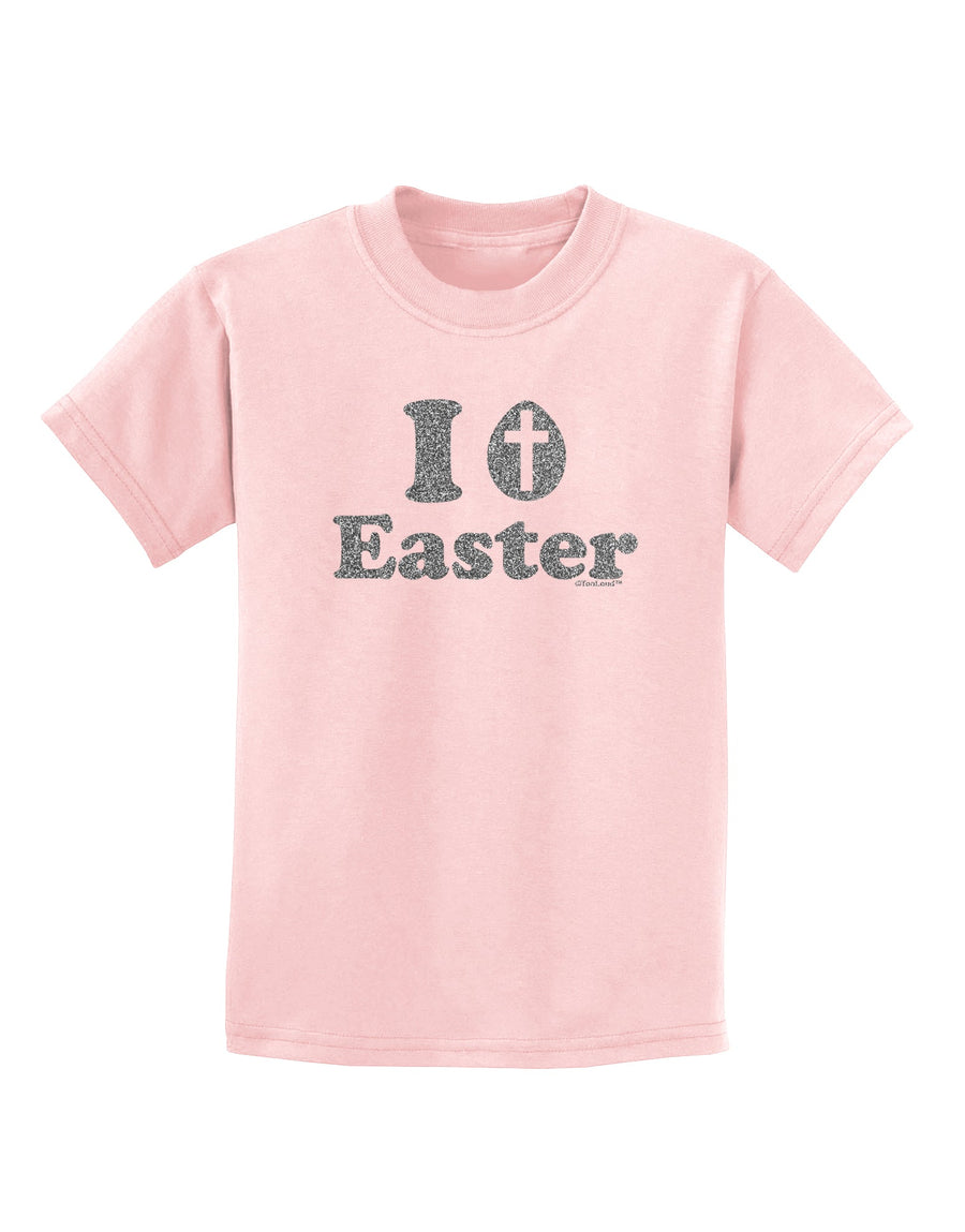 I Egg Cross Easter - Silver Glitter Childrens T-Shirt by TooLoud-Childrens T-Shirt-TooLoud-White-X-Small-Davson Sales