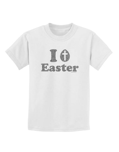 I Egg Cross Easter - Silver Glitter Childrens T-Shirt by TooLoud-Childrens T-Shirt-TooLoud-White-X-Small-Davson Sales