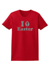 I Egg Cross Easter - Silver Glitter Womens Dark T-Shirt by TooLoud-Womens T-Shirt-TooLoud-Red-X-Small-Davson Sales