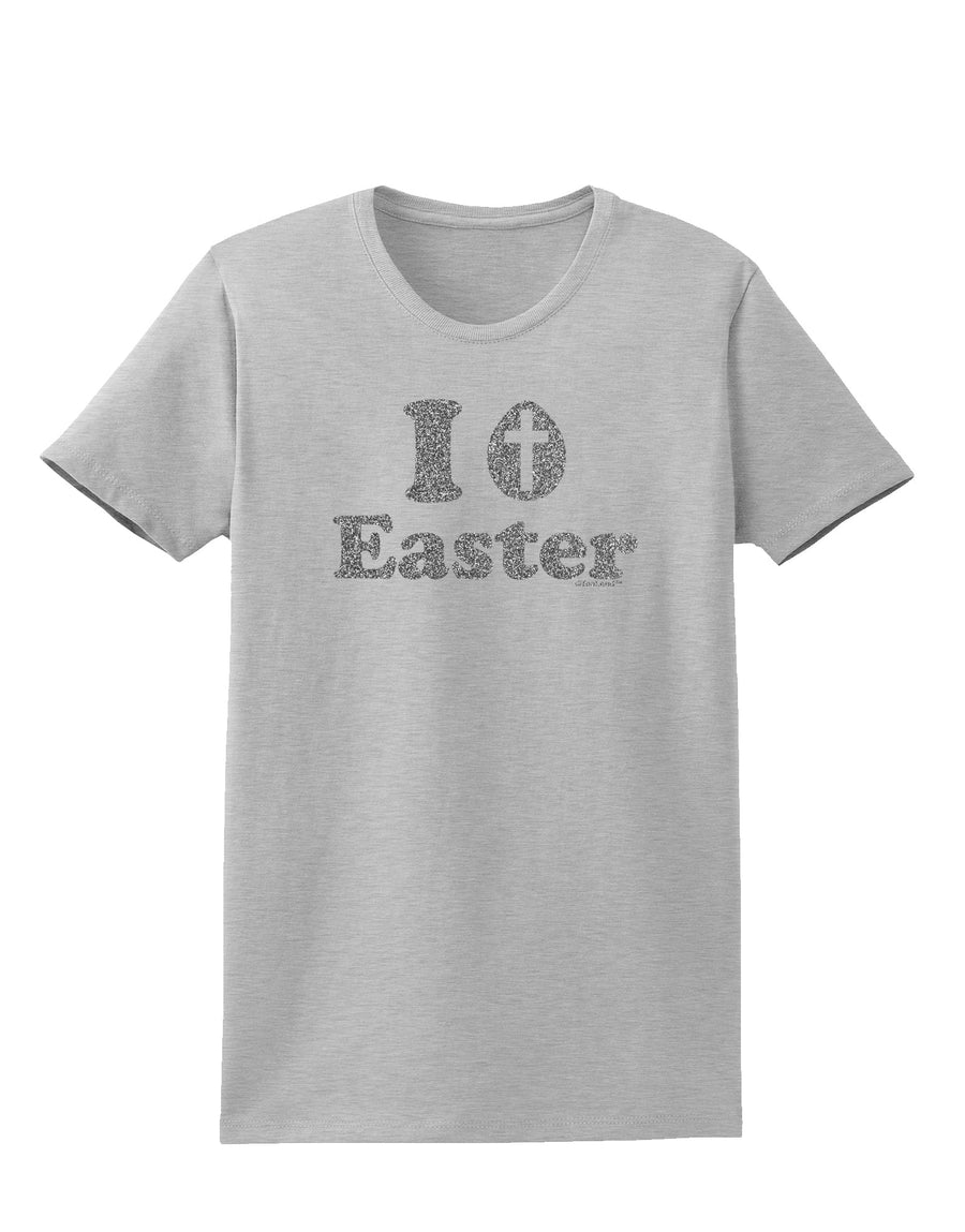 I Egg Cross Easter - Silver Glitter Womens T-Shirt by TooLoud-Womens T-Shirt-TooLoud-White-X-Small-Davson Sales