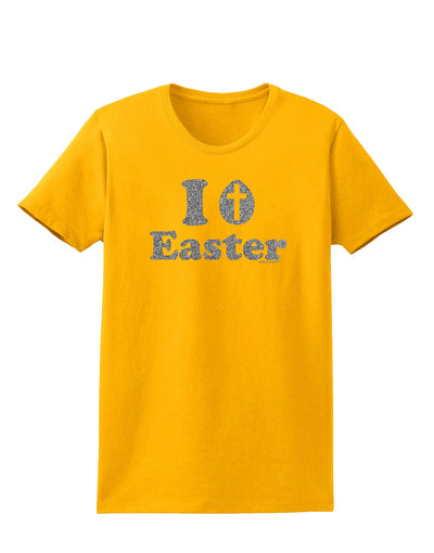 I Egg Cross Easter - Silver Glitter Womens T-Shirt by TooLoud-Womens T-Shirt-TooLoud-Gold-X-Small-Davson Sales