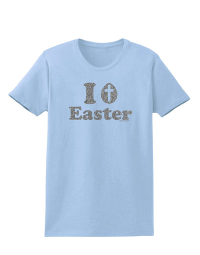 I Egg Cross Easter - Silver Glitter Womens T-Shirt by TooLoud-Womens T-Shirt-TooLoud-Light-Blue-X-Small-Davson Sales