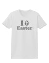 I Egg Cross Easter - Silver Glitter Womens T-Shirt by TooLoud-Womens T-Shirt-TooLoud-White-X-Small-Davson Sales