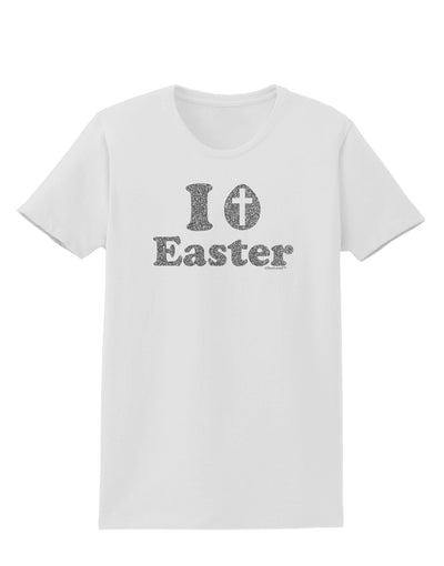 I Egg Cross Easter - Silver Glitter Womens T-Shirt by TooLoud-Womens T-Shirt-TooLoud-White-X-Small-Davson Sales