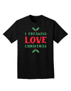 I F-ing Love Christmas Funny Adult Dark T-Shirt-Mens T-Shirt-TooLoud-Black-Small-Davson Sales