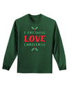 I F-ing Love Christmas Funny Adult Long Sleeve Dark T-Shirt-TooLoud-Dark-Green-Small-Davson Sales