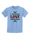 I F-ing Love Christmas Funny Childrens T-Shirt-Childrens T-Shirt-TooLoud-Light-Blue-X-Small-Davson Sales