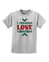 I F-ing Love Christmas Funny Childrens T-Shirt-Childrens T-Shirt-TooLoud-AshGray-X-Small-Davson Sales