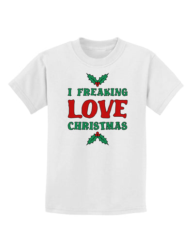 I F-ing Love Christmas Funny Childrens T-Shirt-Childrens T-Shirt-TooLoud-White-X-Small-Davson Sales