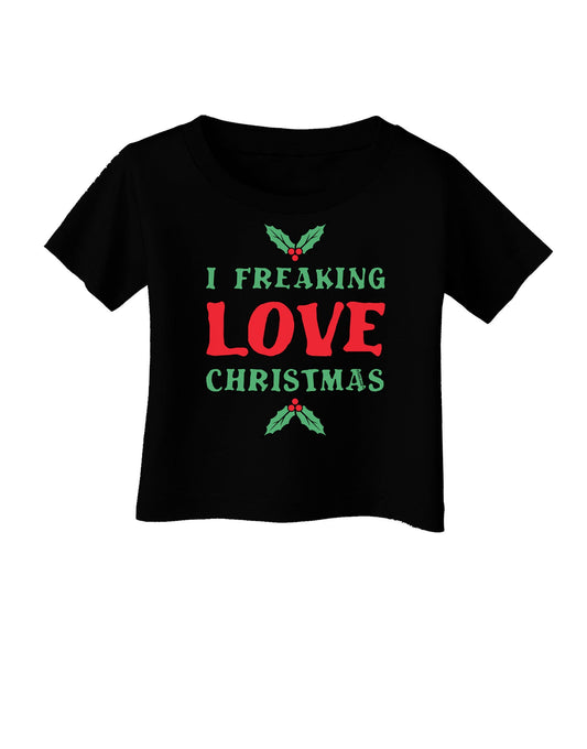 I F-ing Love Christmas Funny Infant T-Shirt Dark-Infant T-Shirt-TooLoud-Black-06-Months-Davson Sales