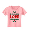 I F-ing Love Christmas Funny Toddler T-Shirt-Toddler T-Shirt-TooLoud-Candy-Pink-2T-Davson Sales