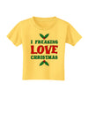 I F-ing Love Christmas Funny Toddler T-Shirt-Toddler T-Shirt-TooLoud-Yellow-2T-Davson Sales