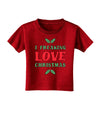 I F-ing Love Christmas Funny Toddler T-Shirt Dark-Toddler T-Shirt-TooLoud-Red-2T-Davson Sales