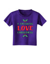 I F-ing Love Christmas Funny Toddler T-Shirt Dark-Toddler T-Shirt-TooLoud-Purple-2T-Davson Sales