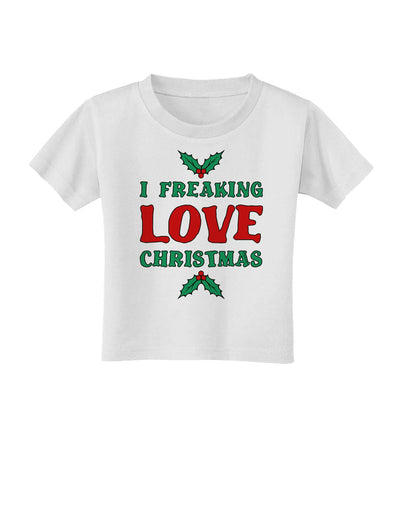 I F-ing Love Christmas Funny Toddler T-Shirt-Toddler T-Shirt-TooLoud-White-2T-Davson Sales