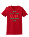 I F-ing Love Christmas Funny Womens Dark T-Shirt-TooLoud-Red-X-Small-Davson Sales