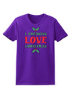 I F-ing Love Christmas Funny Womens Dark T-Shirt-TooLoud-Purple-X-Small-Davson Sales