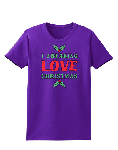 I F-ing Love Christmas Funny Womens Dark T-Shirt-TooLoud-Purple-X-Small-Davson Sales
