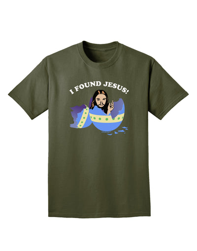 I Found Jesus - Easter Egg Adult Dark T-Shirt-Mens T-Shirt-TooLoud-Military-Green-Small-Davson Sales