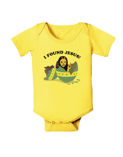 I Found Jesus - Easter Egg Baby Romper Bodysuit-Baby Romper-TooLoud-Yellow-06-Months-Davson Sales