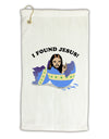 I Found Jesus - Easter Egg Micro Terry Gromet Golf Towel 16 x 25 inch-Golf Towel-TooLoud-White-Davson Sales