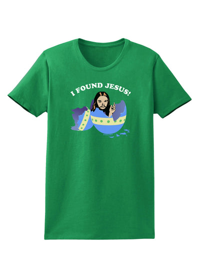 I Found Jesus - Easter Egg Womens Dark T-Shirt-TooLoud-Kelly-Green-X-Small-Davson Sales