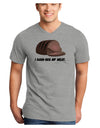 I Hand-Rub My Meat - Roast Beef Adult V-Neck T-shirt-Mens V-Neck T-Shirt-TooLoud-HeatherGray-Small-Davson Sales