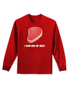 I Hand-Rub My Meat - Steak Adult Long Sleeve Dark T-Shirt-TooLoud-Red-Small-Davson Sales