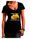 I Hate Tacos Said No Juan Ever Juniors V-Neck Dark T-Shirt by TooLoud-Womens V-Neck T-Shirts-TooLoud-Black-Juniors Fitted Small-Davson Sales