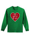 I Have a Heart On For You Adult Long Sleeve Dark T-Shirt-TooLoud-Kelly-Green-Small-Davson Sales