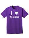 I Heart Alcohol Adult Dark T-Shirt-Mens T-Shirt-TooLoud-Purple-Small-Davson Sales